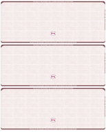 Picture of Burgundy (209) - Linen Blank 3-On-A-Page Check