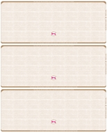 Picture of Tan (465) - Linen Blank 3-On-A-Page Check